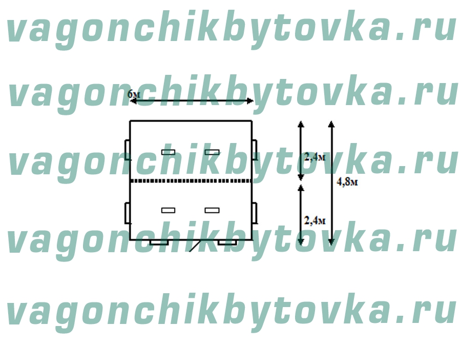 Модульный офис из 2-х шт БК 6м