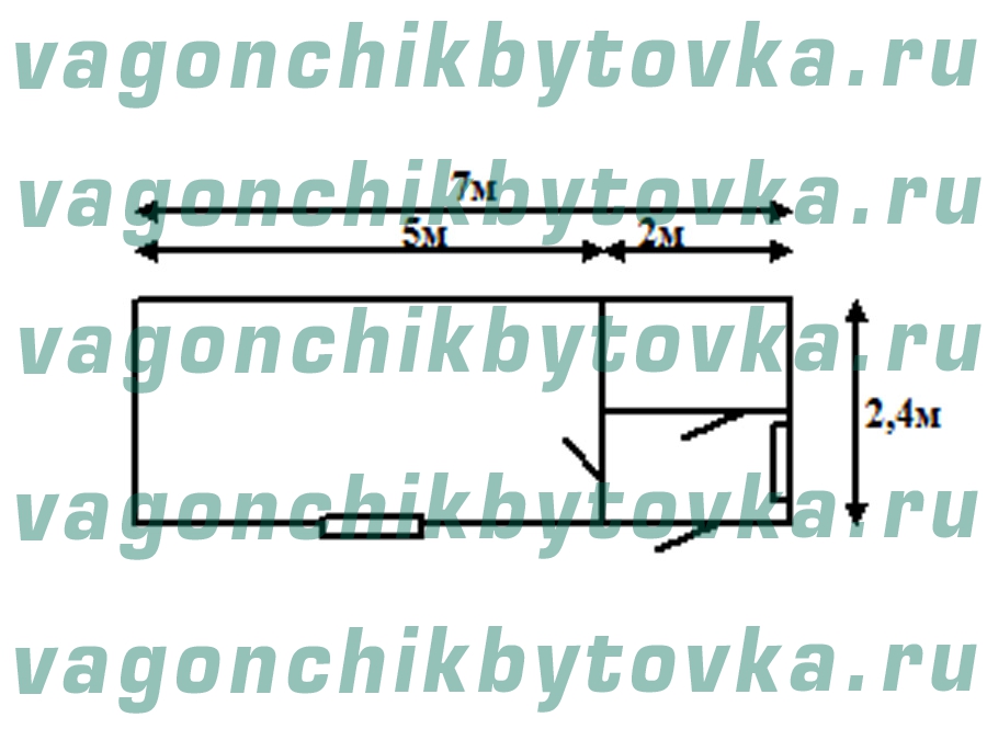 Жилой вагончик 7м